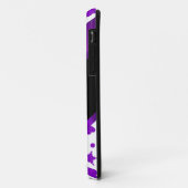 紫かわいらしの斑点ガーリー状パーソナライズされた Case-Mate iPhoneケース (裏面/左)
