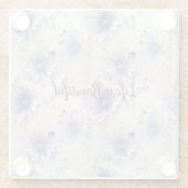 紫かわいらしの白い花 ガラスコースター (裏面)