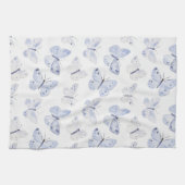 紫かわいらしの白い蝶 キッチンタオル (横)