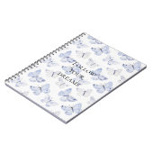 紫かわいらしの白い蝶 ノートブック (左側)