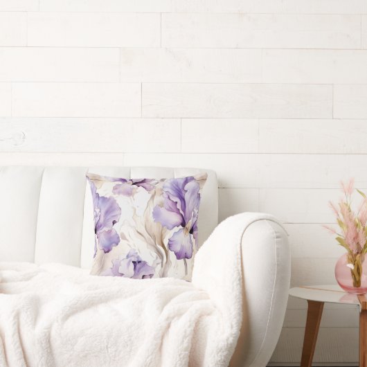 紫かわいらしの白菖蒲の花 クッション (ソファ)