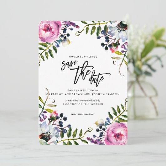 紫かわいらしの花の保存日 セーブザデート (スタンド正面)