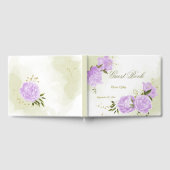 紫かわいらしの花の緑葉の植物 ゲストブック (全面)