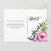 紫かわいらしの花はがきを保存 案内ポストカード (裏面)