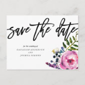 紫かわいらしの花はがきを保存 案内ポストカード (正面)