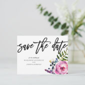 紫かわいらしの花はがきを保存 案内ポストカード (スタンド正面)