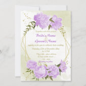 紫かわいらしの花は幾何結婚的に 招待状 (正面)