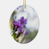 紫かわいらしの花パーソナライズされた庭師の贈り物 セラミックオーナメント (右)