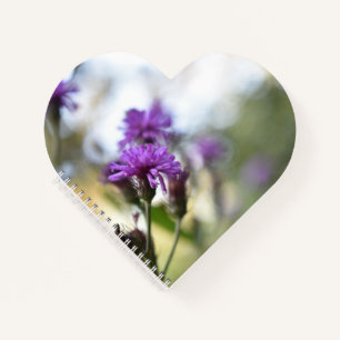 紫かわいらしの花パーソナライズされた庭師の贈り物 ノートブック