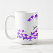 紫かわいらしの花 – あなたの特別な コーヒーマグカップ (左)