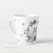 紫かわいらしの花 カフェラテマグ (左アングル)