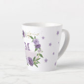 紫かわいらしの花 カフェラテマグ (右アングル)