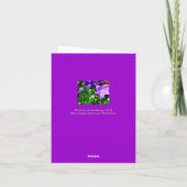 「紫かわいらしの花」ハッピーバースデーカード カード (裏面)