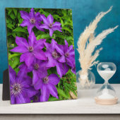 紫かわいらしの花 フォトプラーク (側面)
