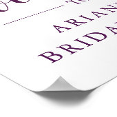 紫かわいらしの花 |ブライダルシャワーウェルカムサイン ポスター (角)