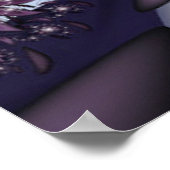 紫かわいらしの花 ポスター (角)