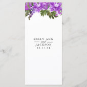 紫かわいらしの花 – メニュー (裏面)