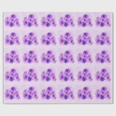 紫かわいらしの花 ラッピングペーパー (フラット)