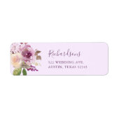 紫かわいらしの花 ラベル (正面)