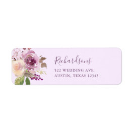 紫かわいらしの花 ラベル