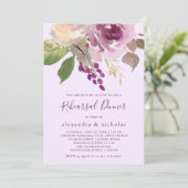 紫かわいらしの花 | リハーサルディナー 招待状 (スタンド正面)