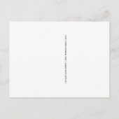 紫かわいらしの花 | 新しいアドレス 案内ポストカード (裏面)