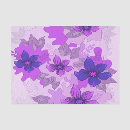 紫かわいらしの花 薄葉紙 (正面)
