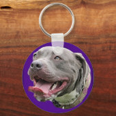 紫かわいらしの落穴 キーホルダー (正面)