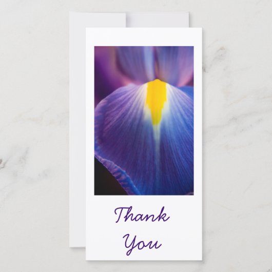 紫かわいらしの虹彩サンキューカード サンキューカード (正面)