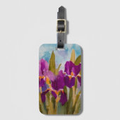 紫かわいらしの虹彩、アー素晴らしトフローラ ラゲッジタグ (正面縦)