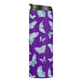 紫かわいらしの虹色の蝶 タンブラー (回転右)