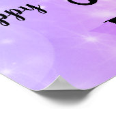 紫かわいらしの輝き30th誕生日の名前 ポスター (角)