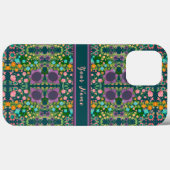 紫かわいらしぼほ花名前をカスタムする模様 Case-Mate iPhoneケース (裏面 (横))