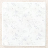 紫かわいらしアイボリーラベンダーの花 ガラスコースター (裏面)