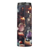 紫かわいらしアメジストの宝石と結晶 タンブラー (裏面)