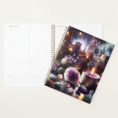 紫かわいらしアメジストの宝石と結晶 プランナー手帳 (ディスプレー)