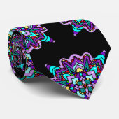 紫かわいらしカラフル曼荼羅の神秘的 ネクタイ (ロール)