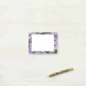 紫かわいらしシャクナゲフローラ ポストイット (デスク上)