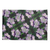 紫かわいらしゼラニウム花対柄 枕カバー (裏面)