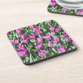 紫かわいらしチューリップフローラ コースター (左側)