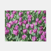 紫かわいらしチューリップフローラ ドアマット (正面)