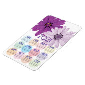 紫かわいらしデイジー | カスタム 2021カレンダー マグネット (左側)