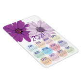 紫かわいらしデイジー | カスタム 2021カレンダー マグネット (右側)