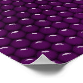 紫かわいらしトカゲ皮ポはかりで測スタープリント ポスター (角)