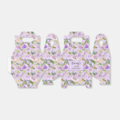 紫かわいらしバラフローラ100誕生日 フェイバーボックス (折り畳みなし)