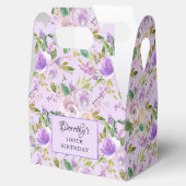 紫かわいらしバラフローラ100誕生日 フェイバーボックス (オープン)