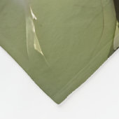 紫かわいらしパンジー水絵を描色 フリースブランケット (角)