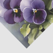 紫かわいらしパンジー水絵を描色 薄葉紙 (詳細)