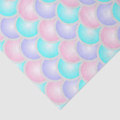 紫かわいらしピンクのアクアブルーのパステルマーメイドはかりで測 薄葉紙 (詳細)