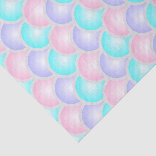 紫かわいらしピンクのアクアブルーのパステルマーメイドはかりで測 薄葉紙 (詳細)